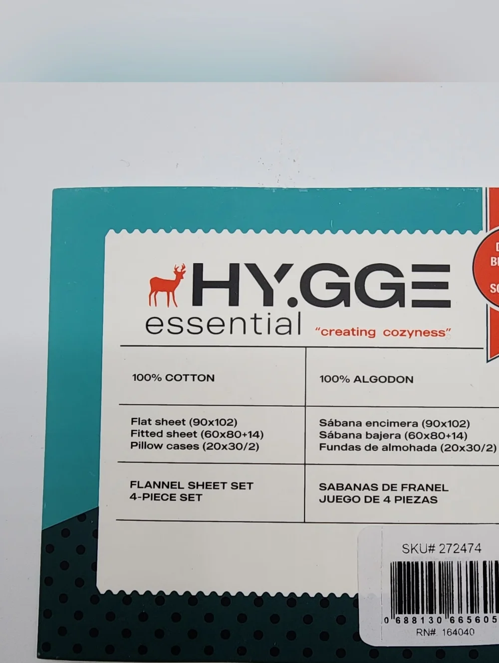 HYGGE Essential Heavy Weight Cotton‎ Flannel Sheet Set Queen Size 4pc Ivory